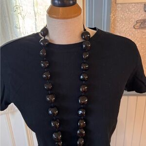 Black Beaded Necklace